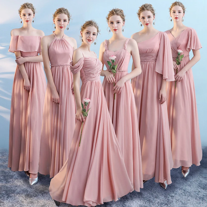 pink color party wear dress
