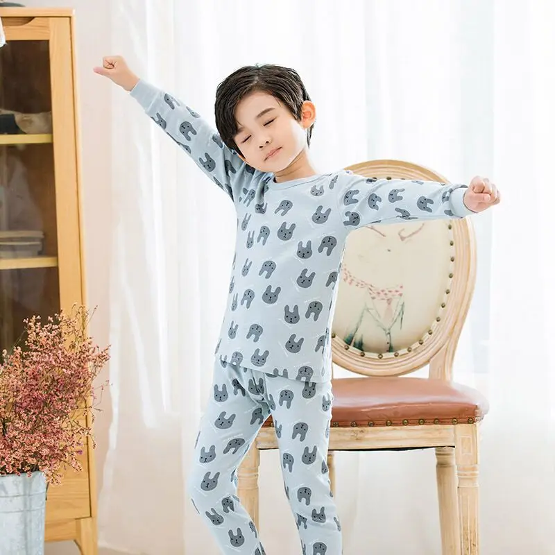 Cartoon Children's Pajamas for Boys Girls Tops+Pants Pyjamas Kids Sleepwear Girls Pajamas Children Clothing Suit Baby Pijamas - Цвет: color at picture