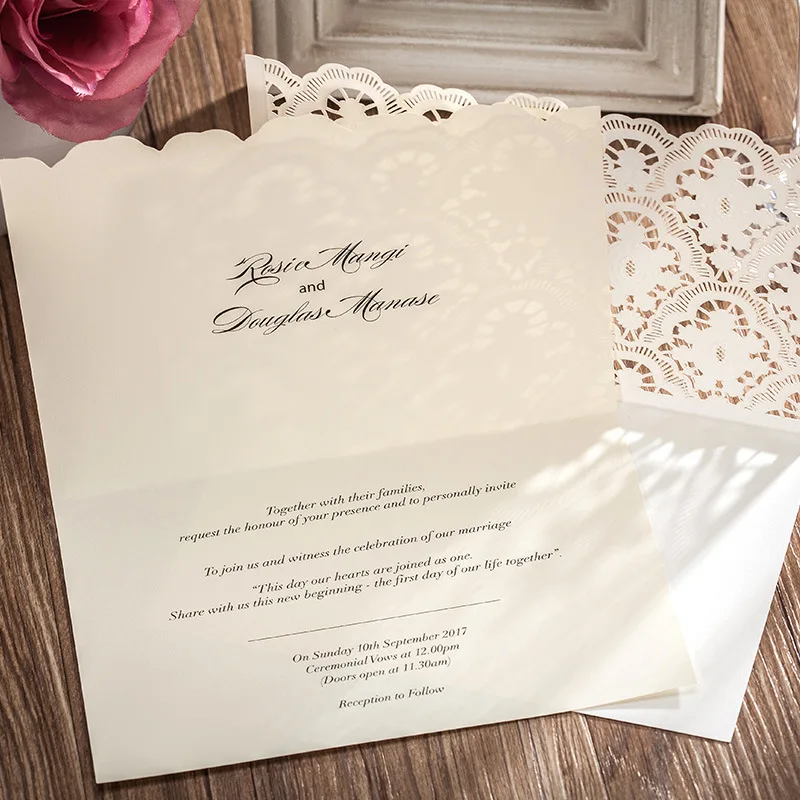 Элегантный Кружево цветок Кот Цвет Свадебное приглашение|flower cards|card cardcard invitation |