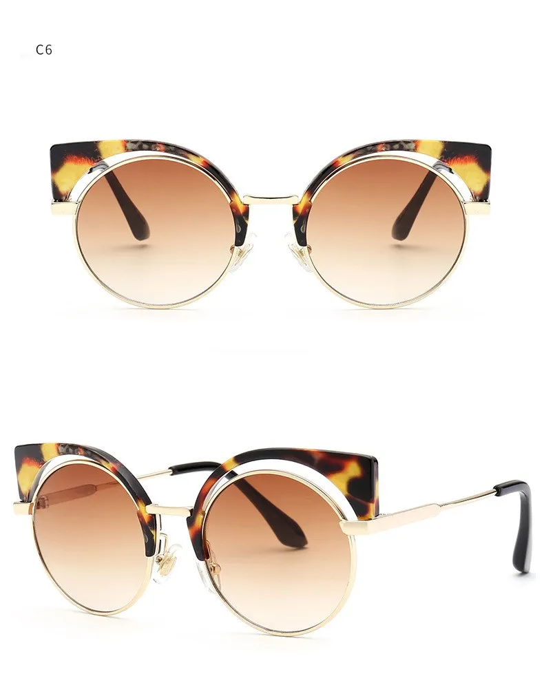KOTTDO солнцезащитные очки "кошачий глаз", новая мода, Ретро стиль, металлическая оправа, детские солнцезащитные очки для мальчиков и девочек, винтажные милые Солнцезащитные очки "кошачий глаз"