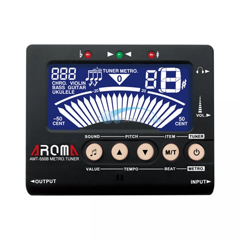 

AMT-550B Aroma Metro-tuner Metronome Tuner and Tone Generator 3 in 1 AMT550B Loud Sound Guitar Accessories Guitar Tuner Aroma