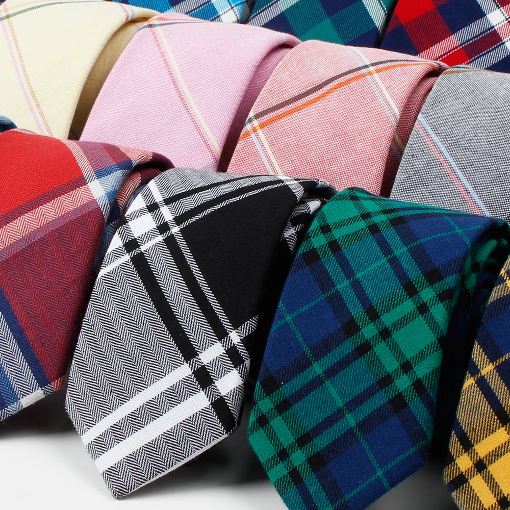 

6cm Corbatas Plaid Slim Neck Ties for Men Tie Narrow Neckties MenTies