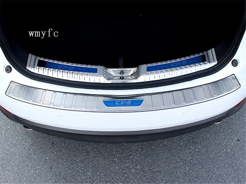 Высокое качество 304 Нержавеющая сталь заднего бампера протектор Подоконник Магистральные протектора плиты Накладка для Mazda CX-5 cx5 2017 2018 2019