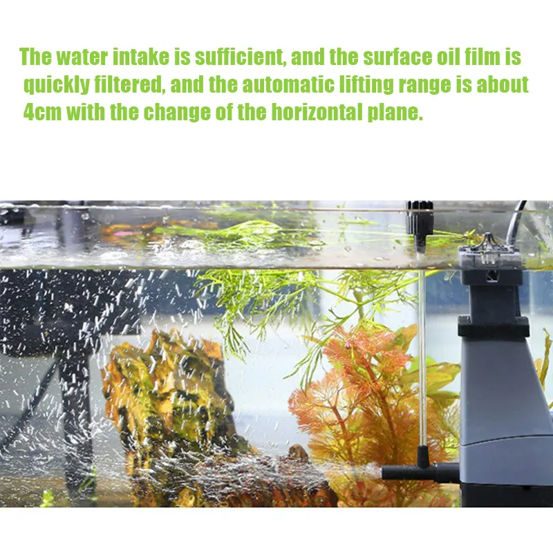 Удобный горячий аквариум масляный насос поверхностный скиммер удаляет масляные пятна пленки водяной насос для аквариума XH8Z AU10