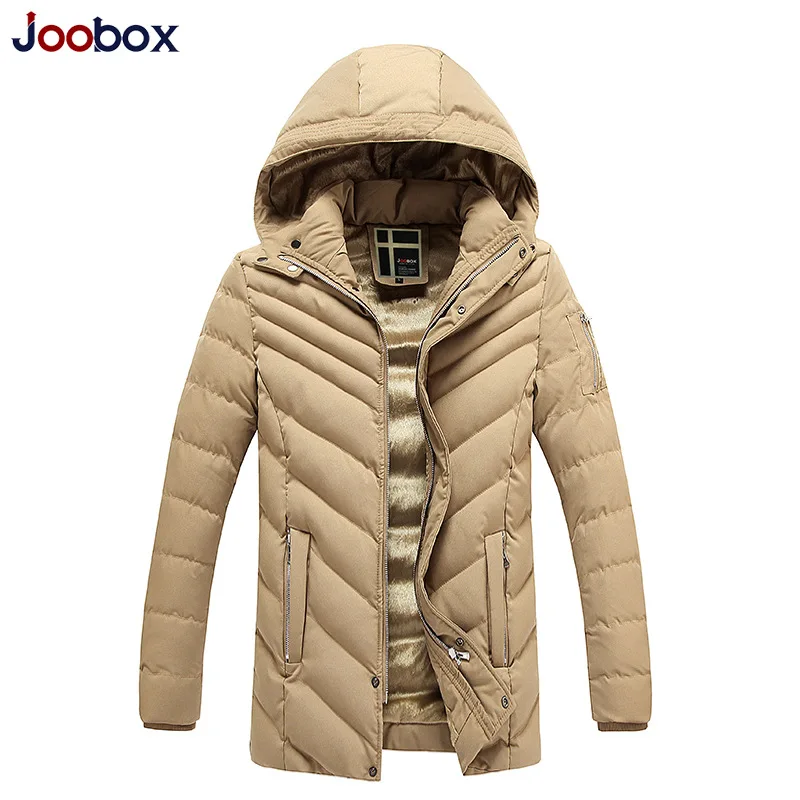 JOOBOX Brand Winter Jacket 2016 New Fashion Slim Long Parka Men Thickening Hooded camperas hombre Big