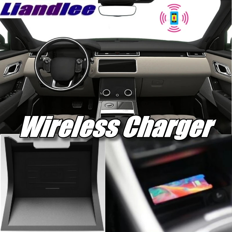

Liandlee Wireless Car Phone Charg er Armrest Storage Compartment Fast qi Charging For Range For Rover Velar RR L560 2017~2019