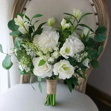 Свадебные цветы Свадебные букеты Искусственные белые моделирование невесты фотографии букет