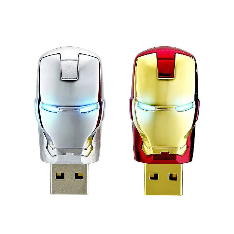 

Avengers Iron Man Led Pendrive 128GB USB Flash 64GB 32GB 16GB 8GB Pen drive Memoria USB 2.0 Flash Memory Stick,Free Shipping