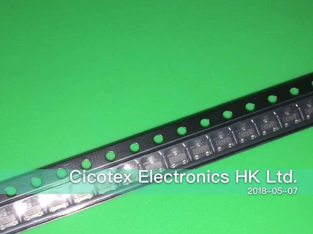 

100pcs/lot 2N7002-7-F SOT23 C72 MOSFET N-CH 60V 115MA SOT23-3
