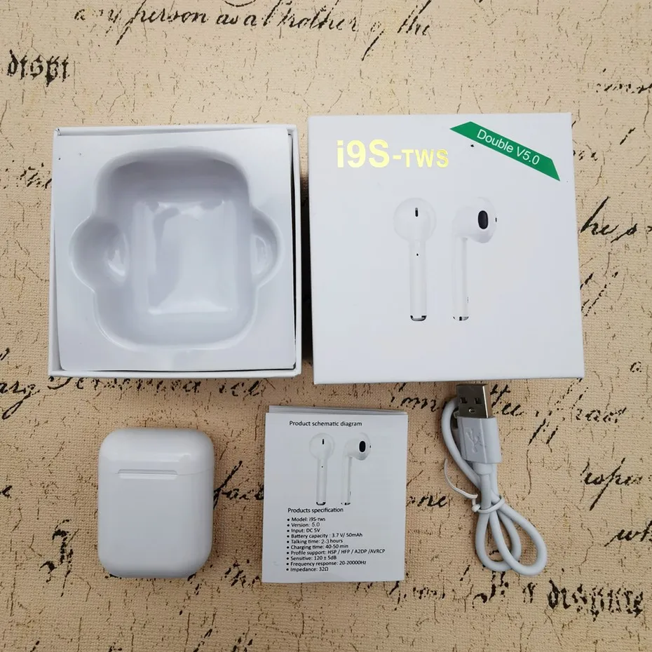 i9 i9s TWS Wireless Earphones Bluetooth 5.0 Wireless Headset Headphones With Microphone Bluetooth Earbuds Earphone For iPhone (6)