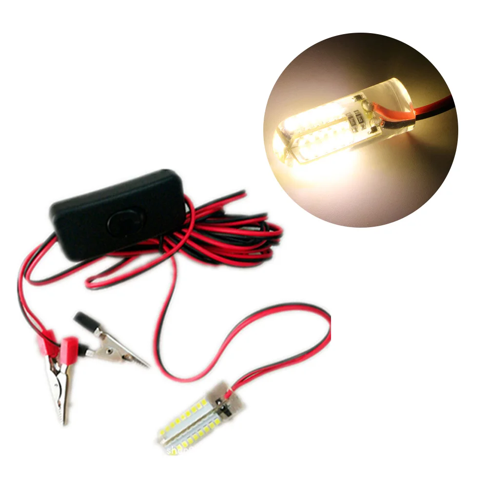 

Lamp Under Water Fishing Light Night Attract Finder Squid Brightness Submersible 360 Degree 60 LEDs Portable Krill Boat Prawns