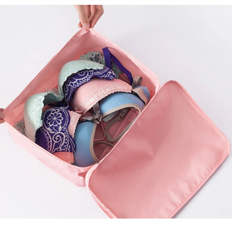 RUPUTIN 7Pcs/set Travel Luggage Organizer Clothes Storage Bag High Quality Waterproof Cosmetic Toiletrie Bag Travel Accessories