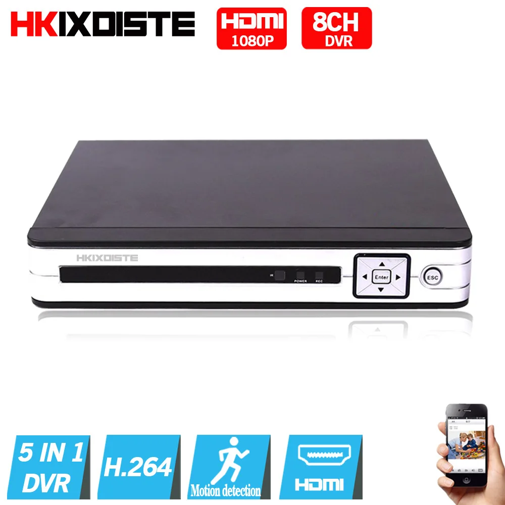

New 8CH AHD DVR AHD-NH HD 1080P 1080N Video Recorder H.264 CCTV Camera Onvif Network 8 Channel NVR Multilanguage With Alarm