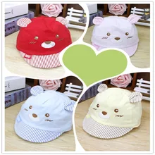 Остроконечные Кепки медведь ребенка шляпу аксессуары для малышей мультфильм новорожденных Кепки s малышей хлопка для девочек и мальчиков Бейсбол Кепки 0-3 м