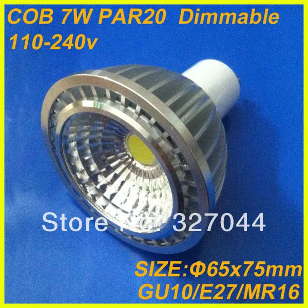 

10PCS FREE DROP SHIPPING gu10 700LM 7W PAR20 bulbs Lamps COB LED Bulb Cool White Warm White Spot down Light AC 85-265V