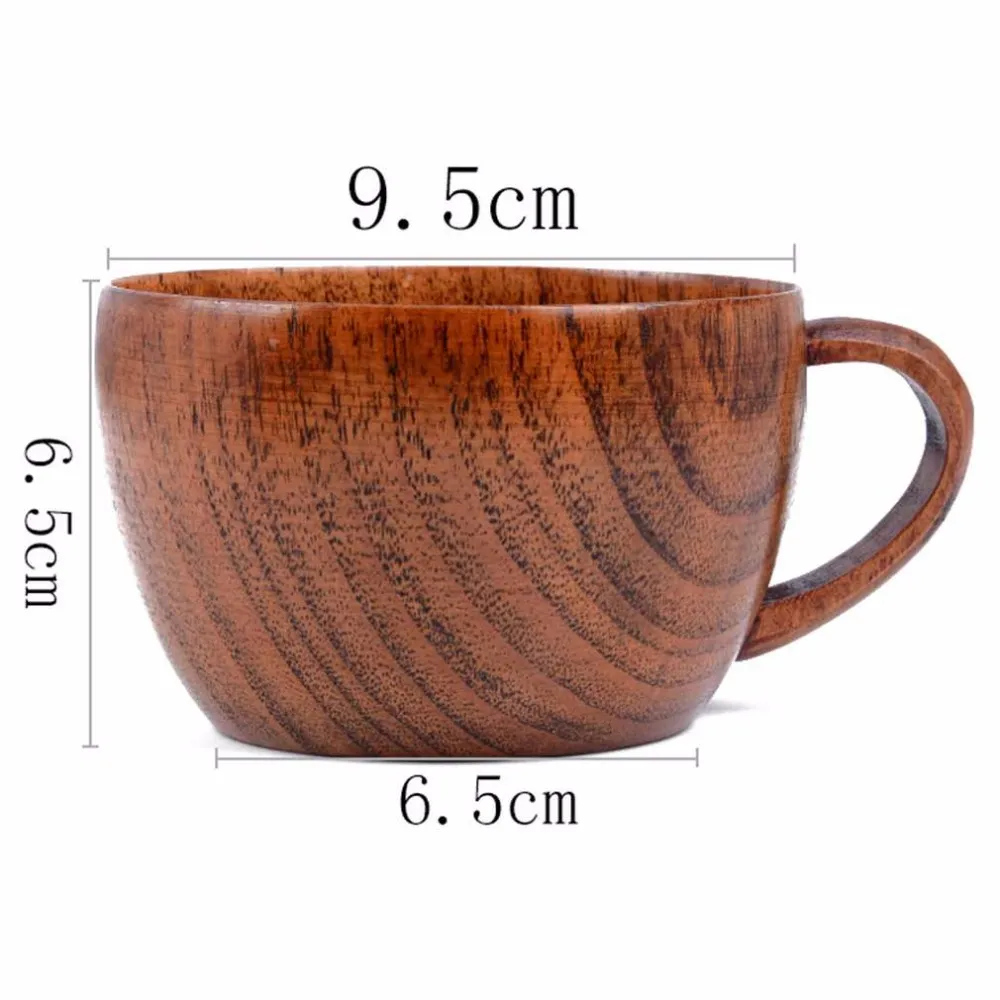 260 мл/8,8 унций натуральная деревянная чашка для бара, кружки с рукояткой для кофе, чая, молока, путешествий, вина, пива, кружки для домашнего бара