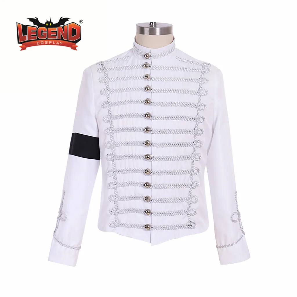 

Michael Jackson Classic Handmade England Military White Jacket white military parade jacket top