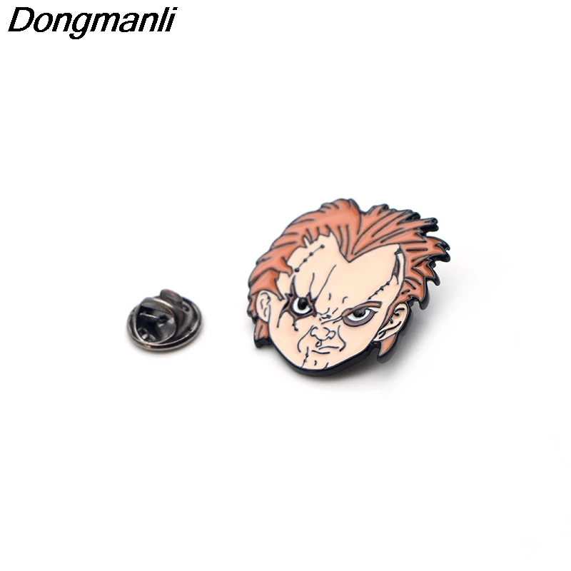 P2775 Dongmanli детская игра Чаки лицо эмаль булавки и броши для женщин мужчин лацкан