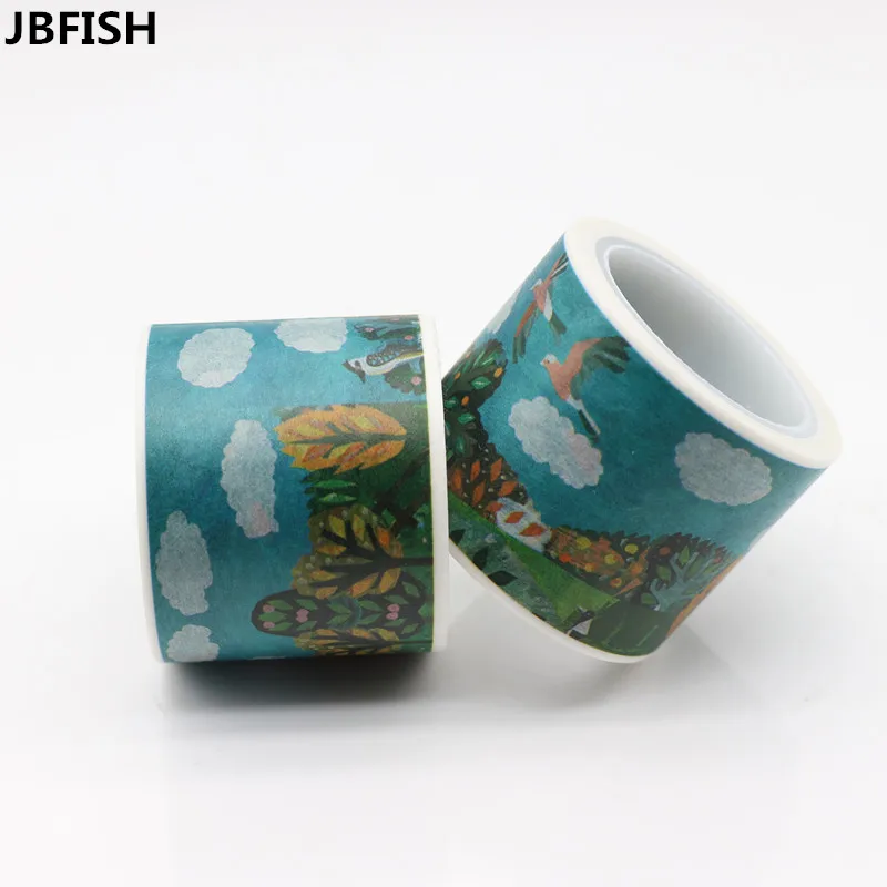 

JBFISH Blue Sky White Cloud Decorative Tapes Washi Paper Masking Tape DIY Deco Scrapbooking Stickers Diary Sticker Photo 9022