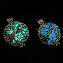 Handmade DIY Luminous Can open Necklaces Steampunk Glow In The Dark Necklaces Vintage Long Chain Glowing Necklaces Black Friday