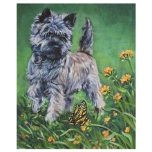 Фото на заказ, volledig алмазная живопись, вышивка крестиком, сделай сам, полный, алмазная вышивка, кернтерьер, 5D, Алмазная мозаика, Рождество JS4002