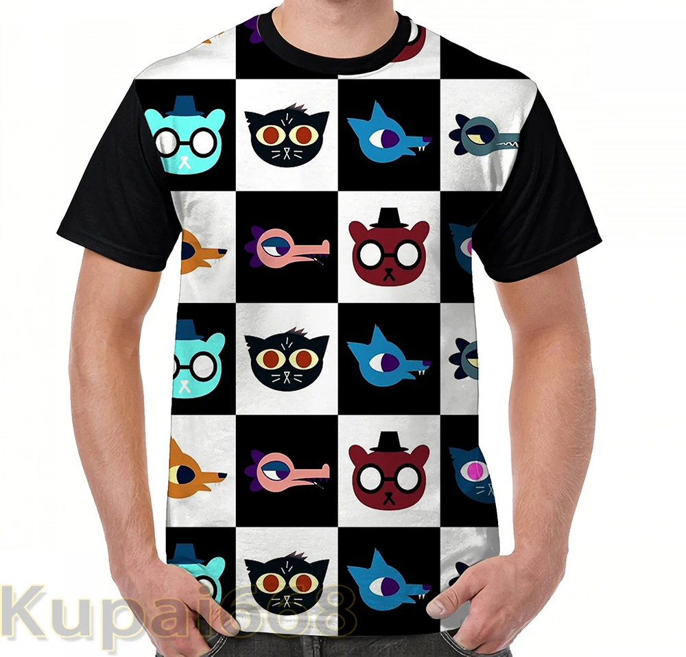 funny Graphic print t shirt men Tops tees Night in the Woods Pattern Mae Bea Gregg Angus women T-Shirt Short Sleeve tshirts | Мужская