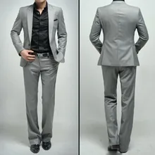 man suit Business handsome fashion style formal occasions the groom suit high quality custom single-breasted suit