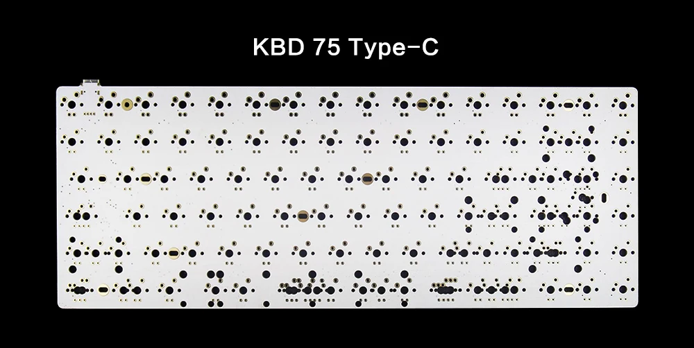 KBD75 REV 2,0 PCB(USB TYPE-C) kbd75 pcb alu plate