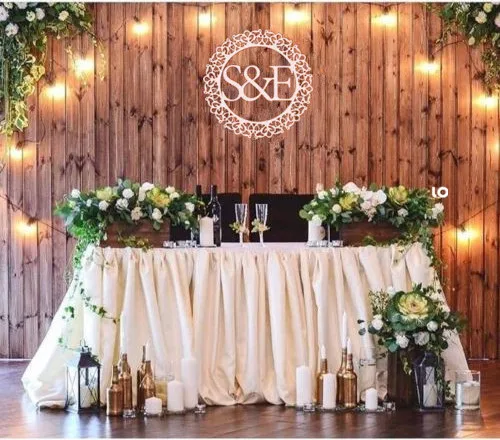 Us 32 39 10 Off Personalized Wedding Monogram Family Initials Wall Sign Wooden Decor Perfect Gift Baby Shower Birthday Party Decoration In Party Diy