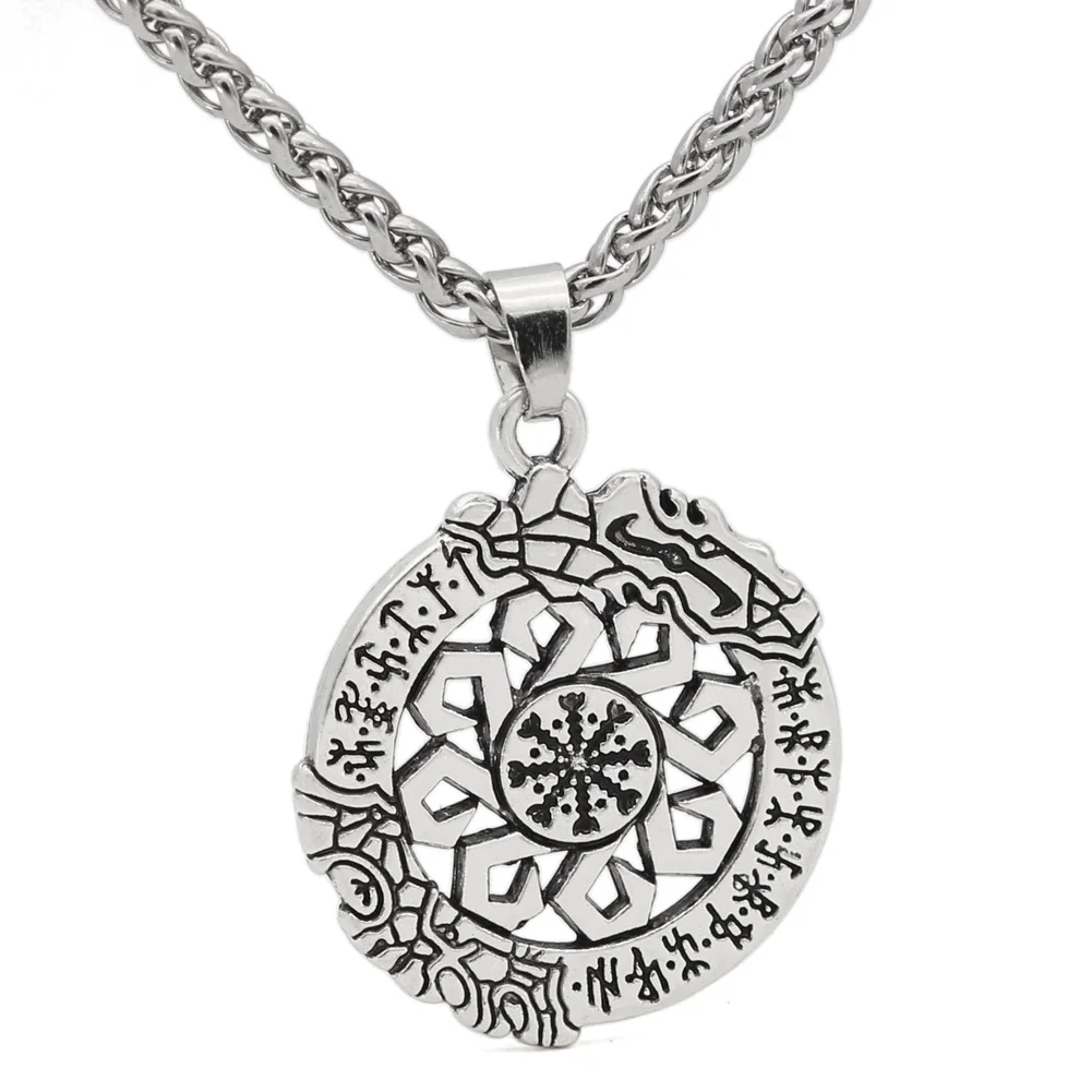 Подвеска с компасом скандинавский Викинг dragon rune амулет Vegvisir|Ожерелья подвеской| |