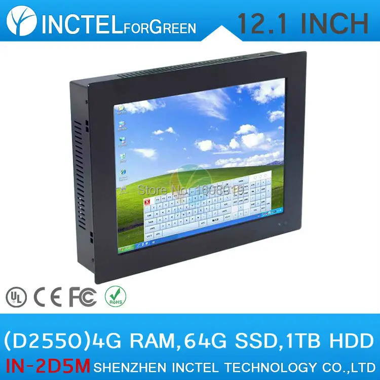 

12 inch PC All in one PC TouchScreen computer Five wire Gtouch using high-temperature ultra thin panel