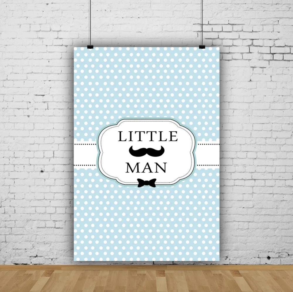 Laeacco Pink Backgrounds Baby Birthday Party Dots Little Man Child Poster Portrait Photography Backdrops Photocall Photo Studio