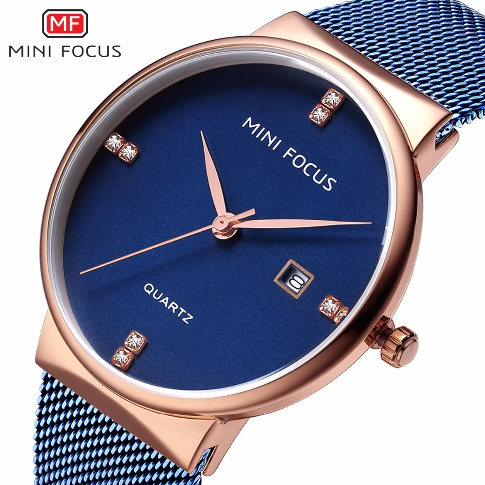 

MINIFOCUS Gents Minimalist Fashion Quartz Watch Mens High-End Business Simple Clock Man Date Analog Diamond Stylish Nice Watches