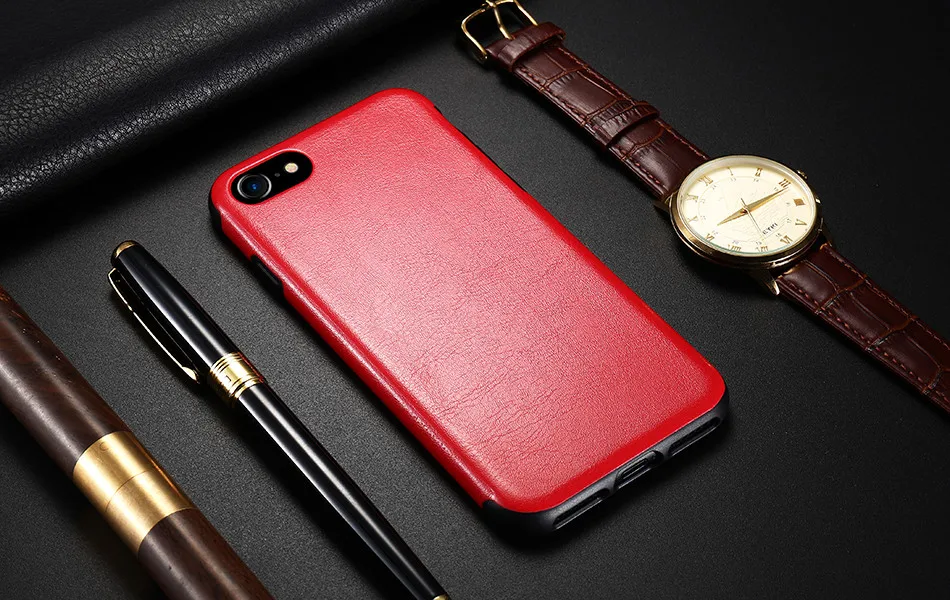 FLOVEME Deluxe PU Leather Case For iPhone 6 6S 7 7 Plus Cover Crazy Horse Pattern Smooth Touch Ultra Thin Cover For iPhone 6 7 (13)