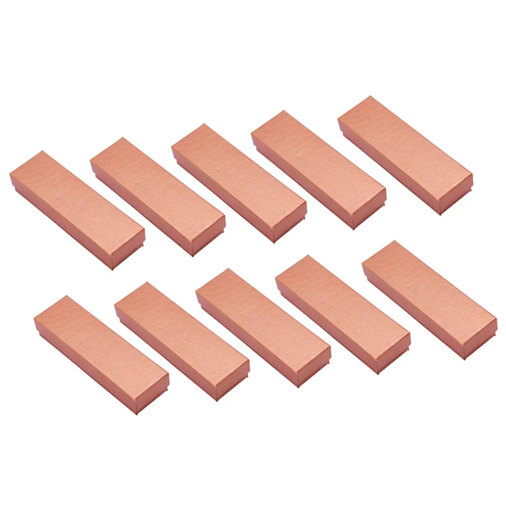 10 Piece Rectangle Cardboard Box for Necklace Bracelet Earrings Jewelry Wedding Christmas Birthday Gift Jewelry Packaging