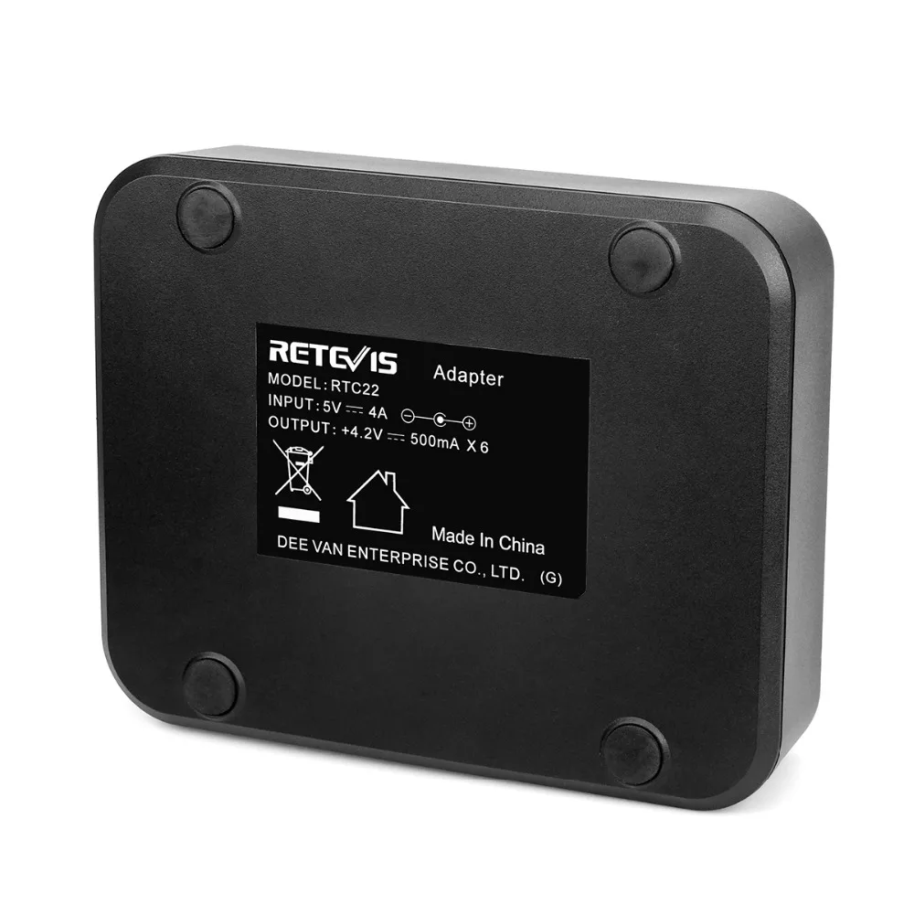 Retevis RTC22 Six-Way Charger for Retevis RT22 Two Way Radio Walkie Talkie Charger for Hotel/Restaurant/Supermarket/Factory etc.