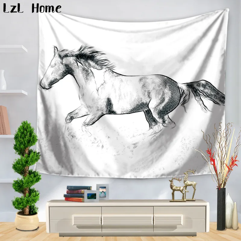 Six horses run Tapestry Wall Hanging for Living Room Bedroom Dorm ...