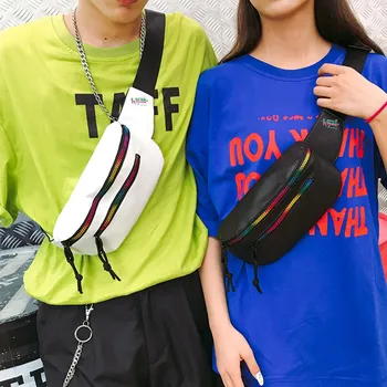 

OCARDIAN Waist Packs Fashion Unisex Sport Bag For Women Men Fitness Color Zipper Weekend TravelCrossbody Chest Bag M21