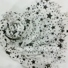 Очень большой хлопковый шарф со звездами, шали, шарфы, шали, 200*75 см, 12 шт./лот#2081