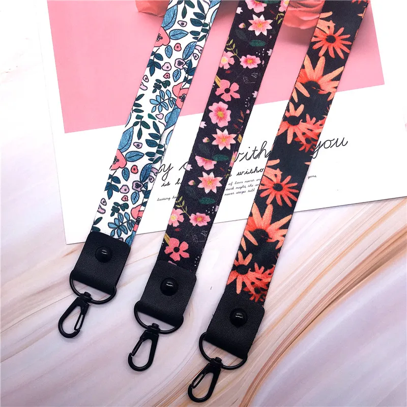 Нейлоновый шнурок для цветов с листьями для ключей, ремни для мобильных телефонов для samsung, ремешок на шею, ремешок для ключей, ID карты, пропуск, для спортзала, USB веревка