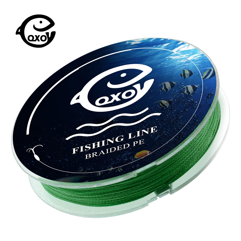 QXO fil de pêche tressé en Kevlar, 100m, 4x8 brins, Multifilament PE