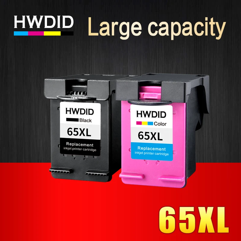 HWDID 65XL Refilled ink cartridge replacement for HP 65 XL for HP DeskJet 3720 3722 3723 3732