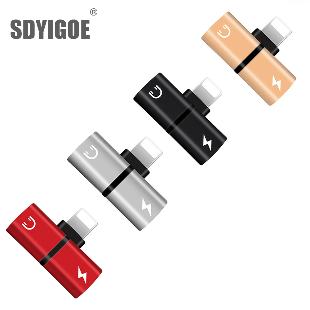 Headphone Splitter Adapter Converter For iphone 2in1 Splitter Connector Splitter Charger Audio Headphone Adapter for IPhone7 8 X Headphone Splitter Adapter Converter For iphone 2in1 Splitter Connector Splitter Charger Audio Headphone Adapter for IPhone7 8 X