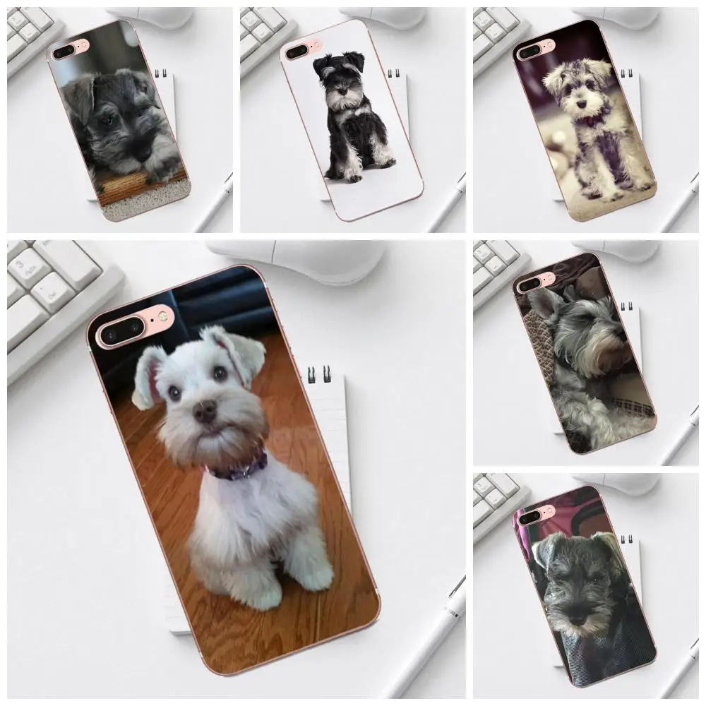 Qdowpz милая собака миниатюрная Шнауцер для iPhone 4 4S 5 5C SE 6 6S 7 8 Plus X XS Max XR Galaxy A3 A5 J1 J3 J5 J7