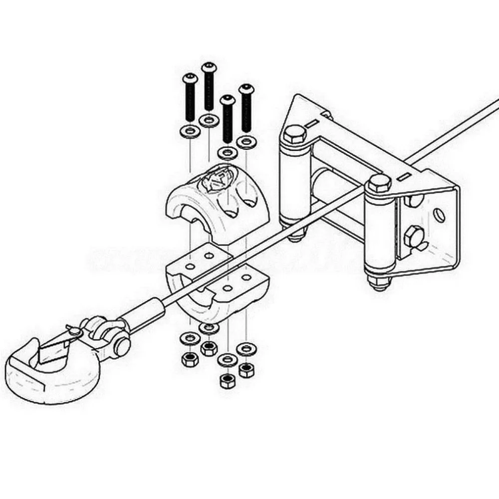 Лебедка для ATV UTV крюк троса крепление стоп резиновая пробка для подвески Подушка черная лебедка крюк троса пробка