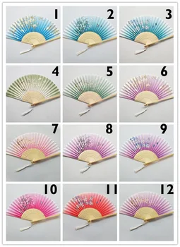 

Vintage Chinese Spun Silk Flower Printing Hand Fan Folding Hollow Carved Hand Fan Event & Party Supplies Drop