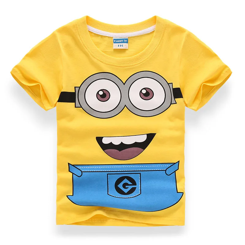 

Cute Minion Boys Girls Cotton Fabric T-shirts Children's Clothing Clothes