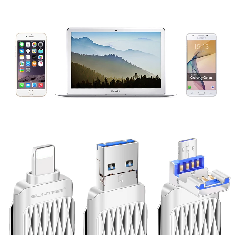 Sunstrsi USB флеш накопитель 16 ГБ 32 OTG Флешка высокоскоростной 2 0 64 Гб флэш для