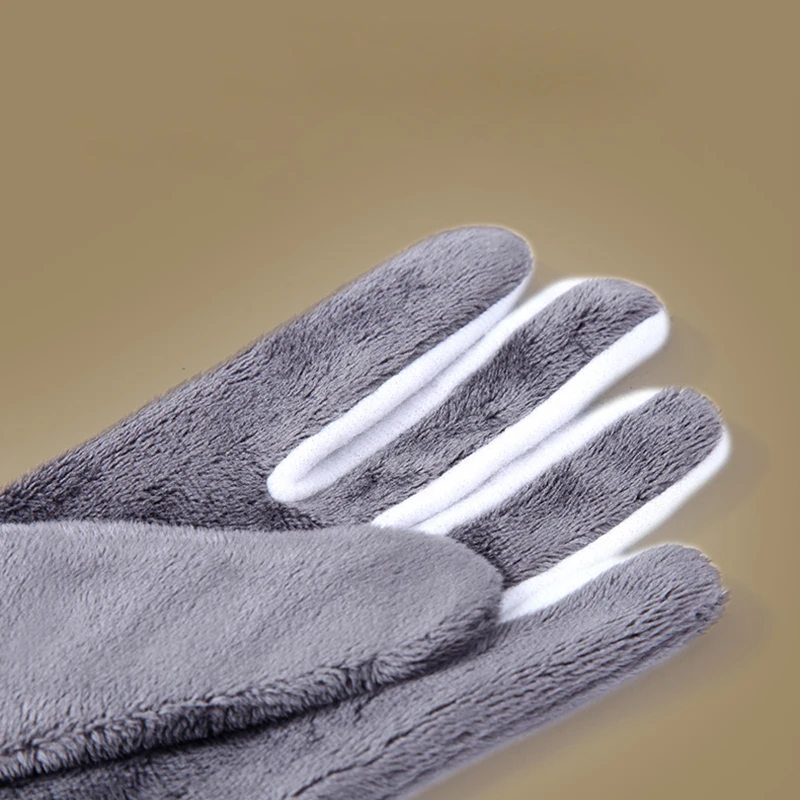 BOOUNI Genuine Leather Children Gloves Five Fingers Autumn Winter Warm Velvet Lined Kids Boys Sheepskin Gloves NM964