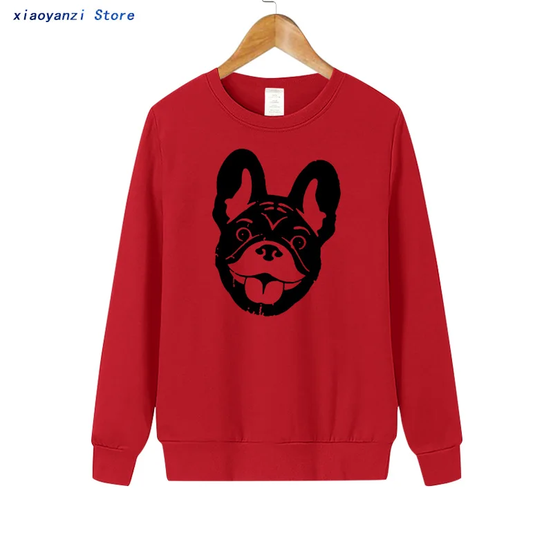 

2019 quality cotton french bulldog print women casual Sweatshirts Pullovers for girls Hoodies fashion women Sweatshirt euu0101